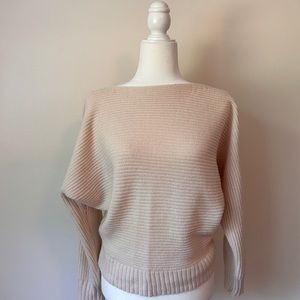 Off-shoulder knit sweater